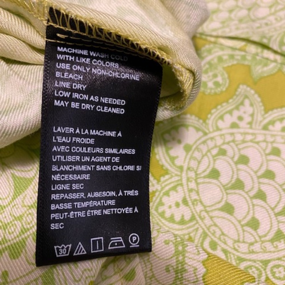 Urban Outfitter Sophie Printed Paisley Yellow Pull On Cargo Pants Size L - Picture 9 of 10